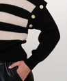 Geisha Trui LM Pullover stripe buttons