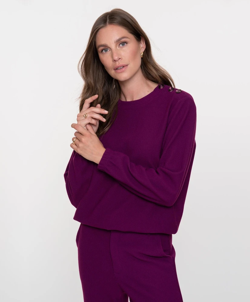 Geisha Trui LM Sweater comfy with buttons