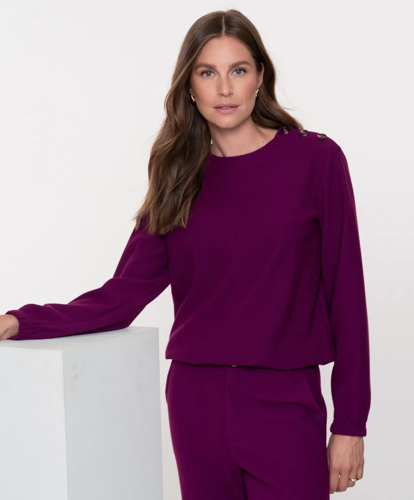 Geisha Trui LM Sweater comfy with buttons