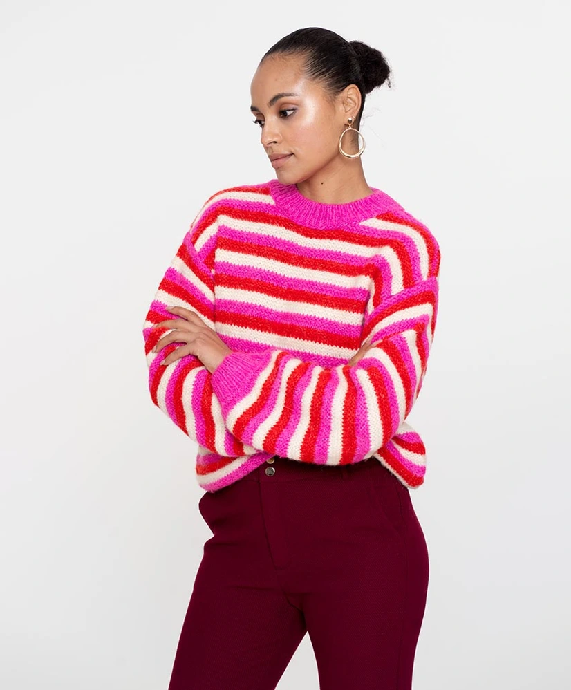Geisha Trui Loose Knit Stripes