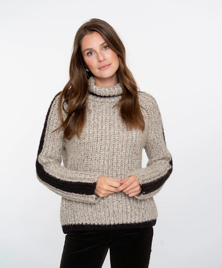 Geisha Trui Striped Sleeve