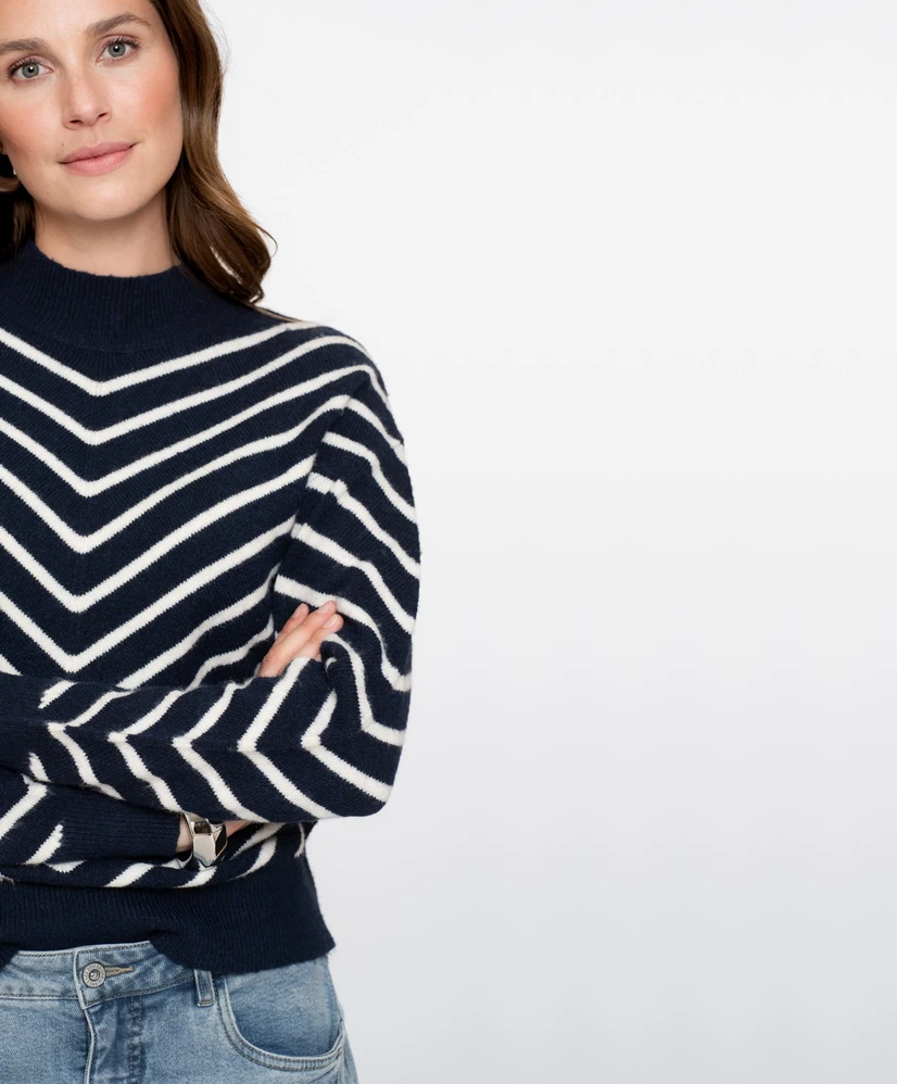 Geisha Trui Stripes Turtleneck