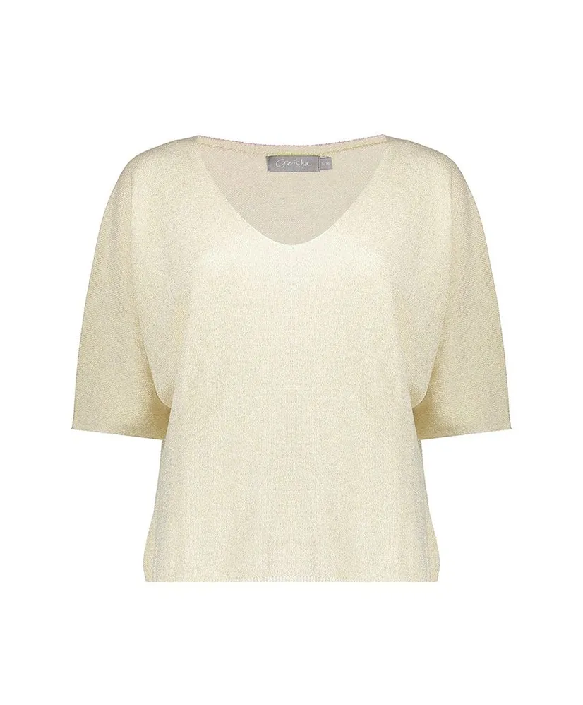 Geisha Trui V-hals Lurex