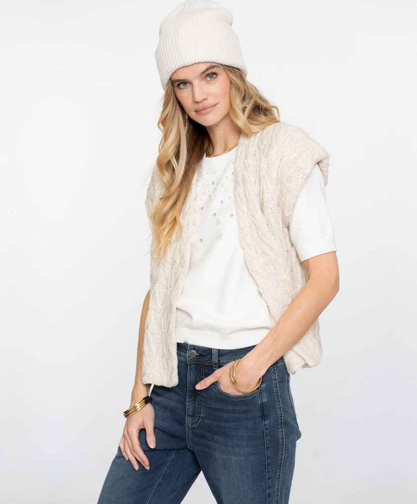 Geisha Vest LM Sleeveless cardigan