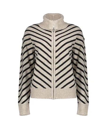 Geisha Vest Zip Striped