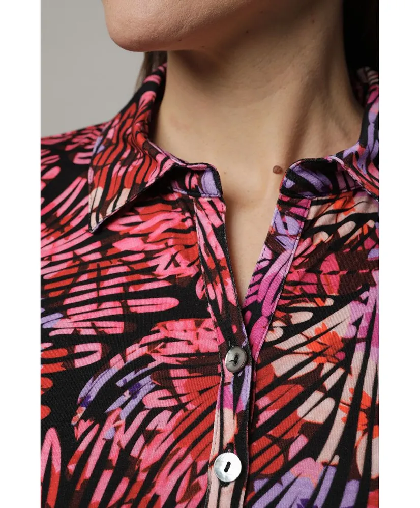 gollehaug T-Shirt Kraag Allover Print