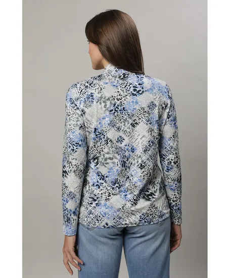 golléhaug T-Shirt V-Hals Allover Print