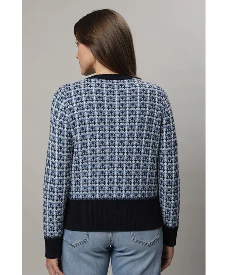 golléhaug Vest Ronde Hals Ruitjes