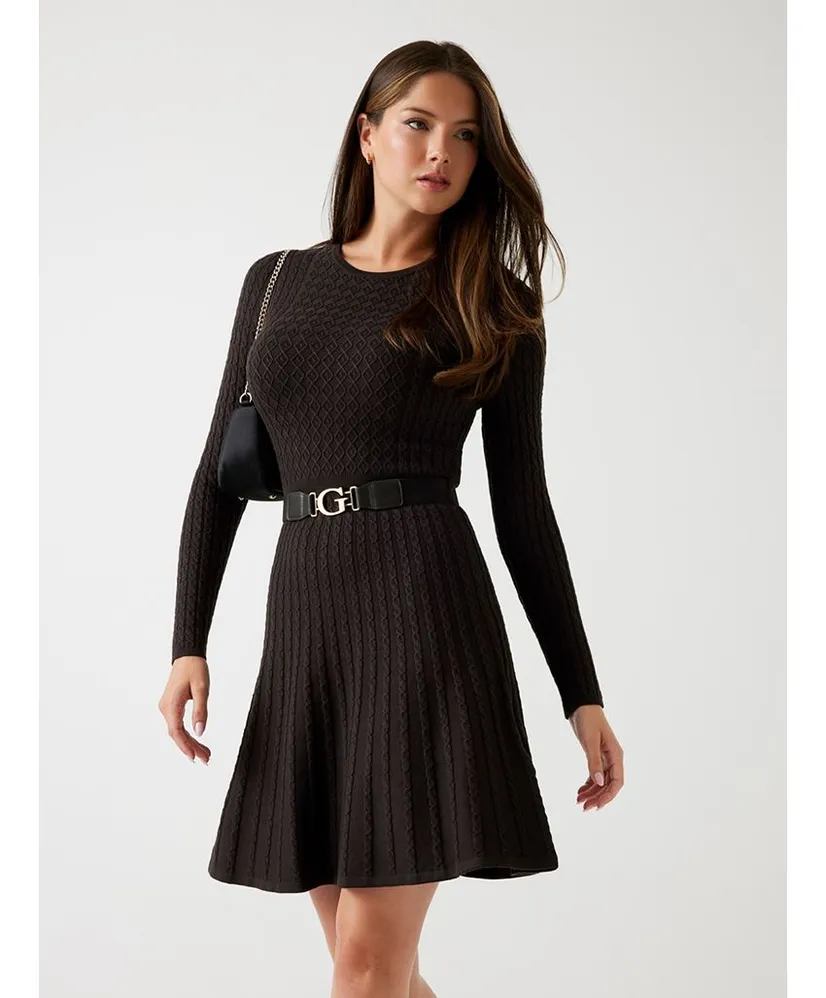 GUESS ABITI        ABITO LS CN CABLE BELTED