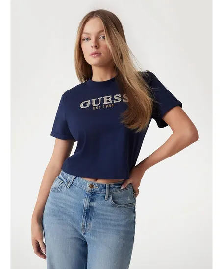 GUESS Cropped T-shirt Washed Logo