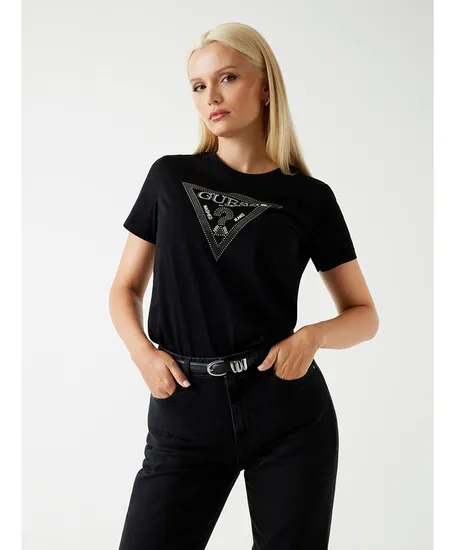 GUESS MAGLIERIA TAGLIATA Graphic t-shirts SS CN K