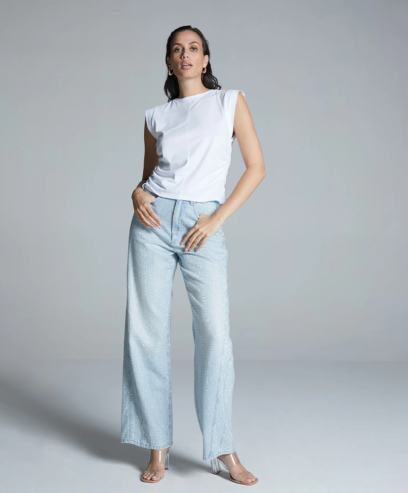 HOMAGE Jeans Glitters Straight Fit