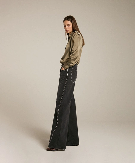 HOMAGE Jeans Palazzo Studs Wide Leg