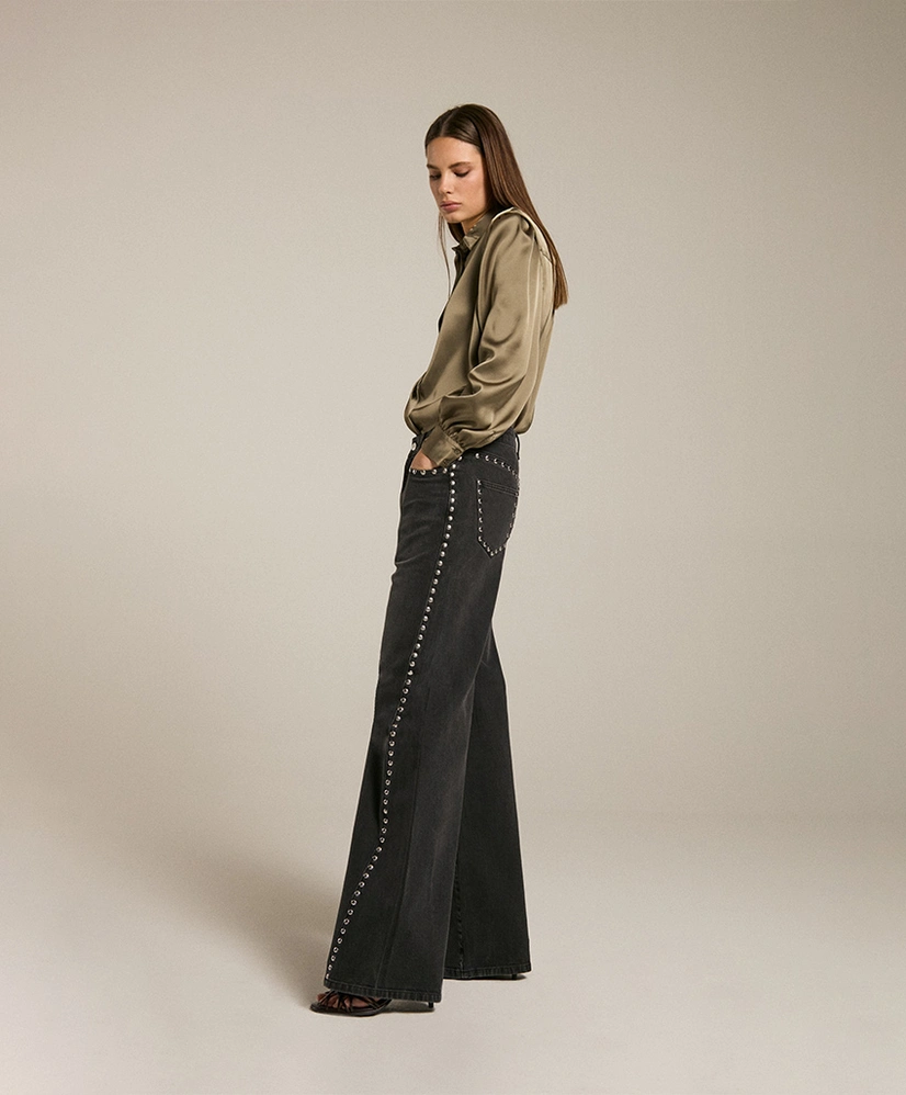HOMAGE Jeans Palazzo Studs Wide Leg