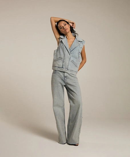 HOMAGE Jeans Wide Leg Big Studs
