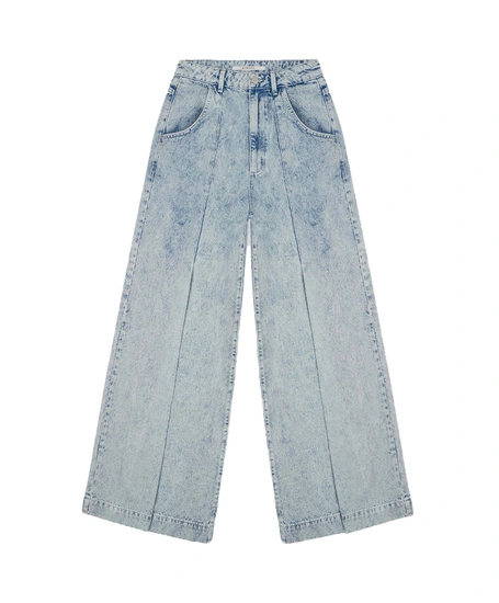 HOMAGE Jeans Wide Leg Pleat Detail