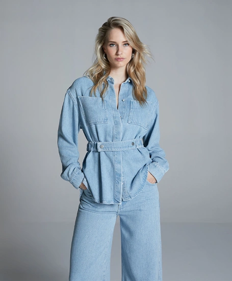 HOMAGE Spijkerblouse Flowy