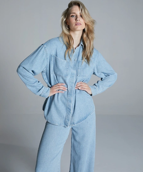 HOMAGE Spijkerblouse Flowy