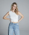 HOMAGE Top Cropped Rib Knot