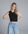 HOMAGE Top Cropped Rib Knot