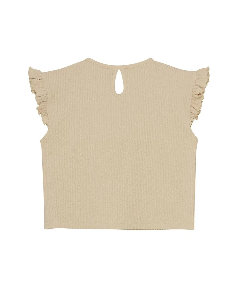 Indian Blue Jeans Cropped Top Ruffle