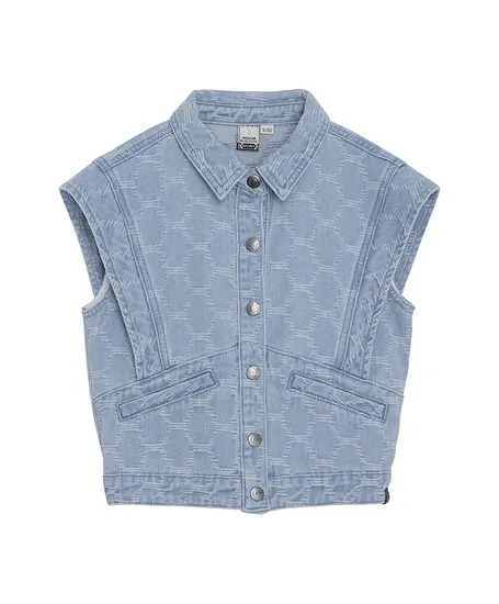 Indian Blue Jeans Gilet Fancy Denim