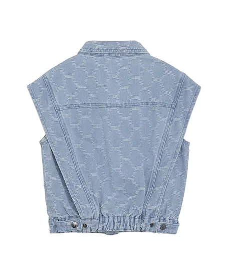 Indian Blue Jeans Gilet Fancy Denim