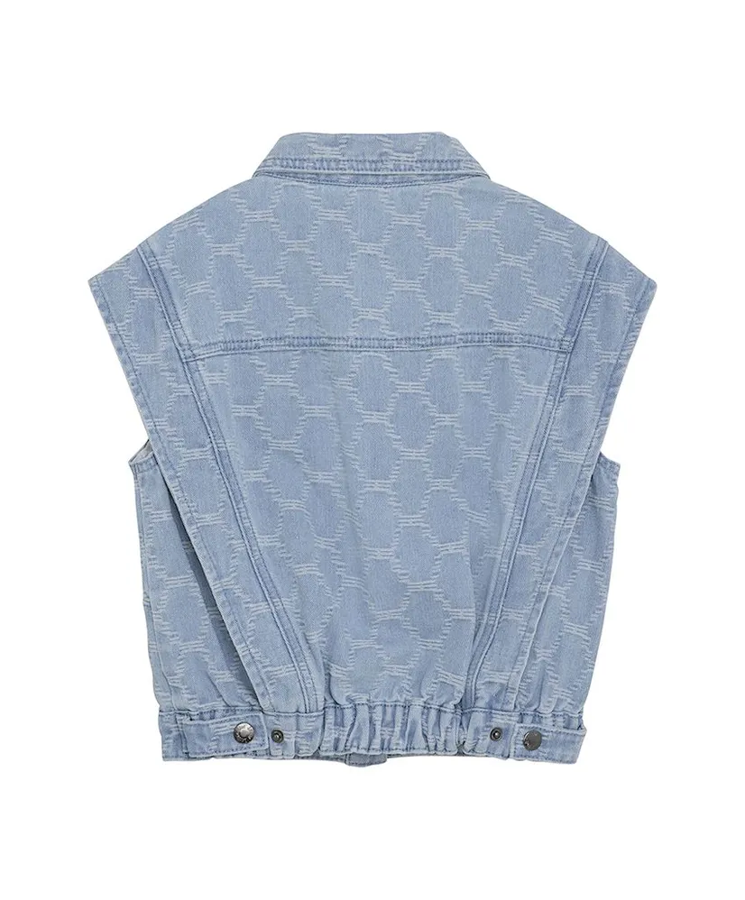 Indian Blue Jeans Gilet Fancy Denim