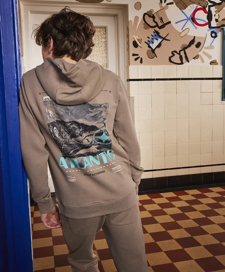 Indian Blue Jeans Hoodie Backprint Atlantic