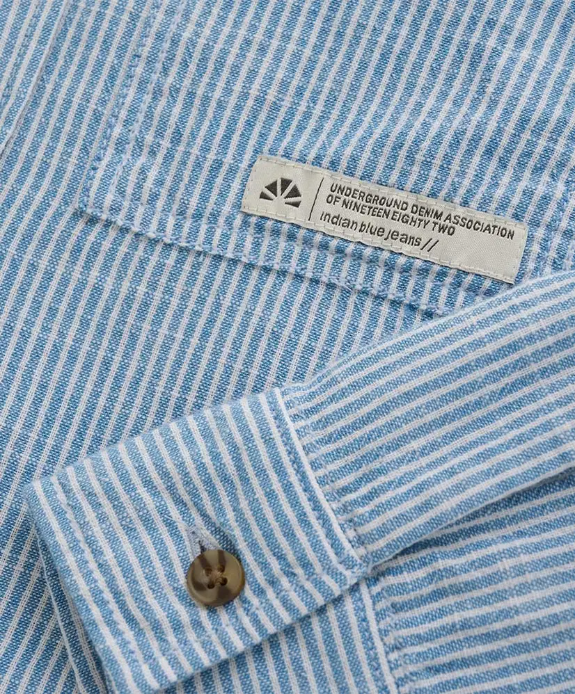 Indian Blue Jeans Overhemd Gestreept