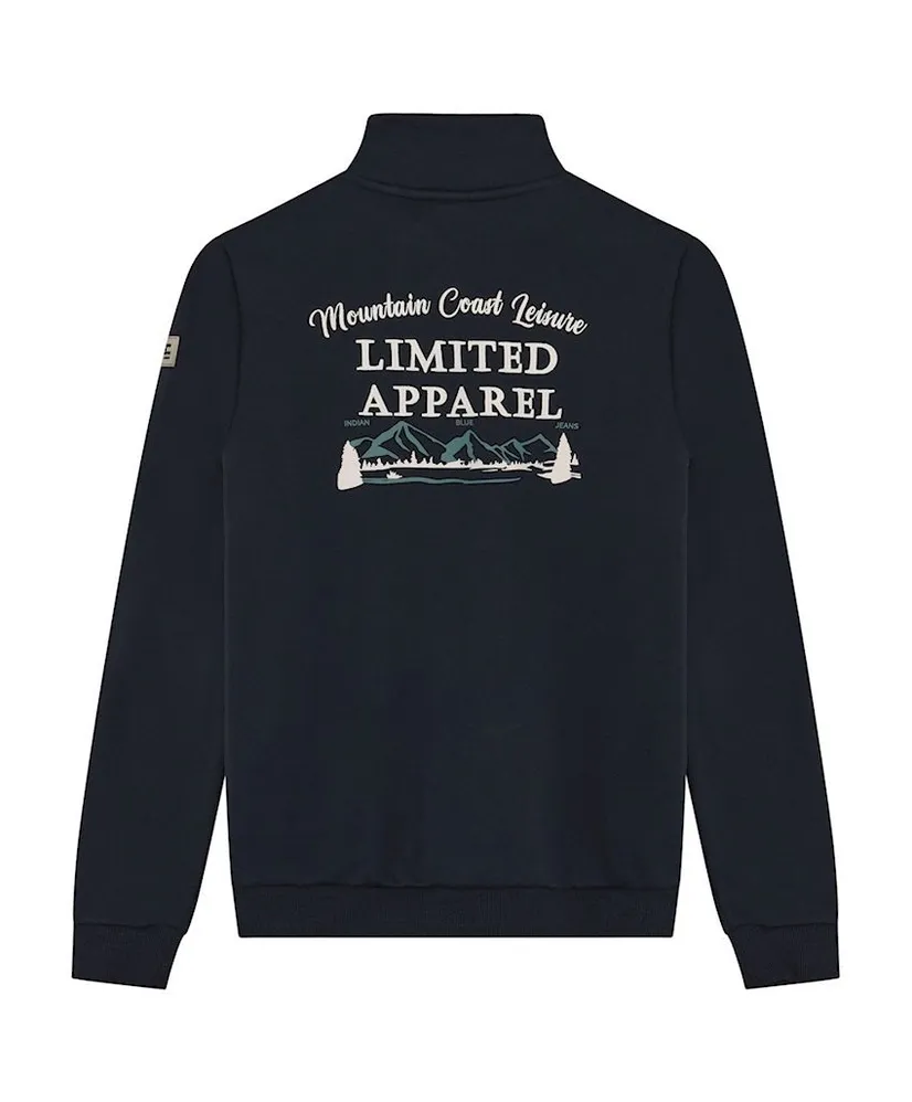 Indian Blue Jeans Sweater Half Zip Badge