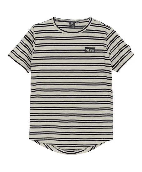 Indian Blue Jeans T-shirt Stripe Badge