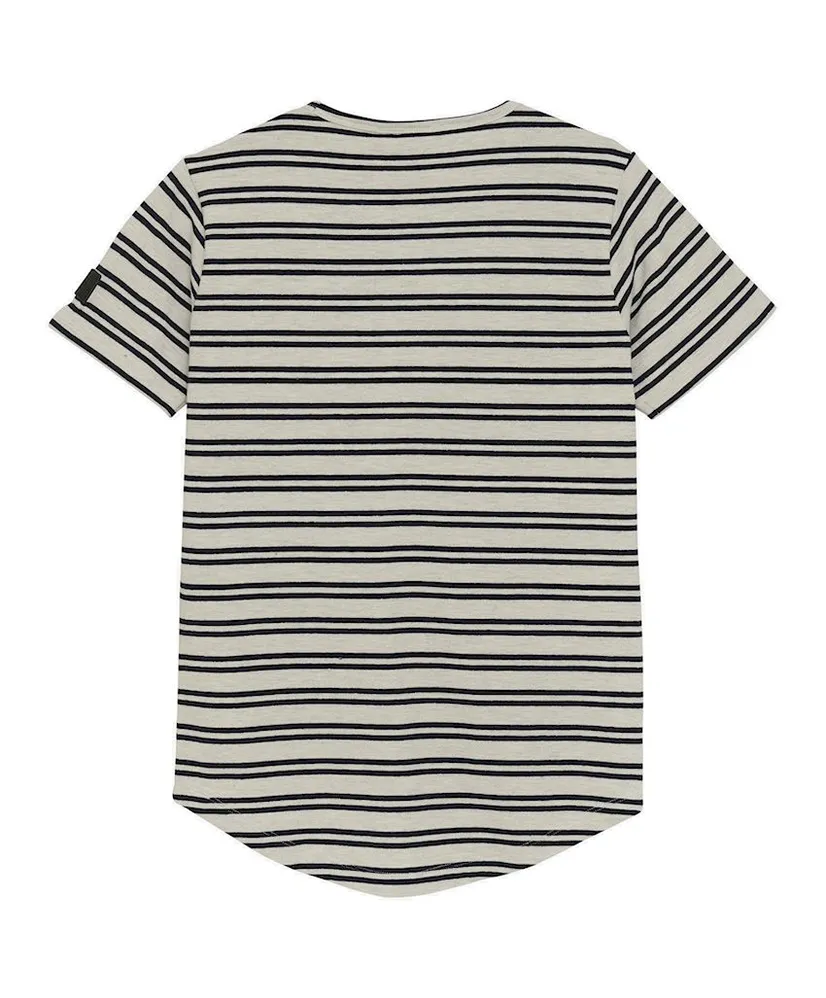 Indian Blue Jeans T-shirt Stripe Badge