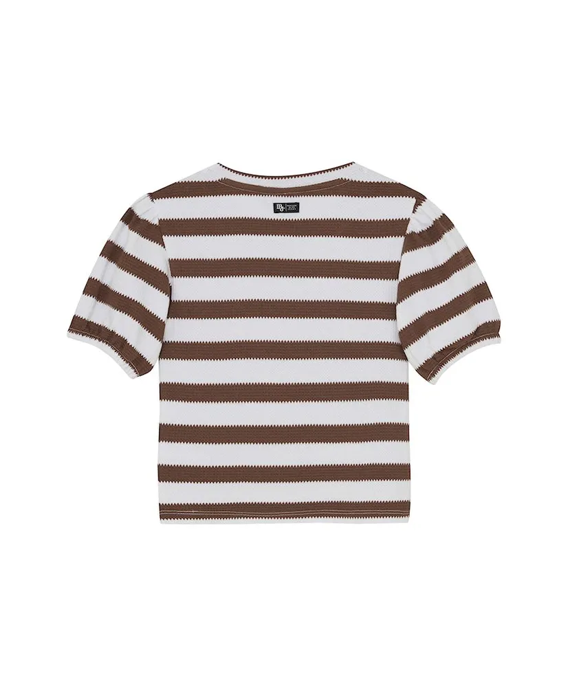 Indian Blue Jeans T-shirt Striped Puffed