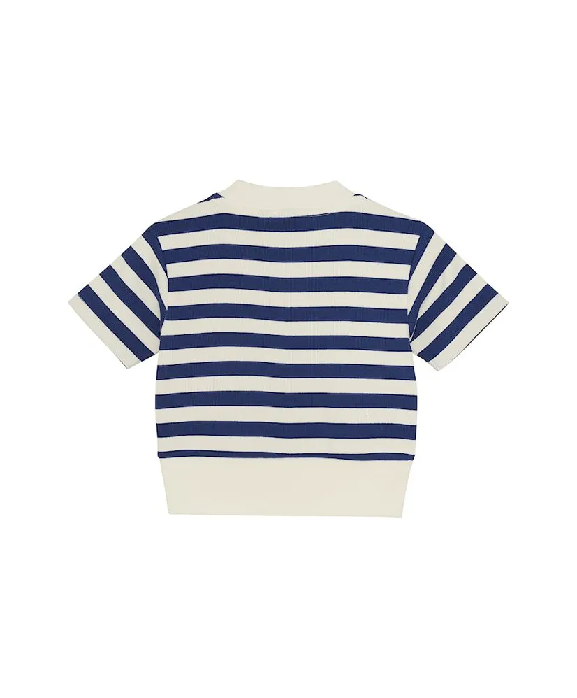 Indian Blue Jeans Trui Cropped Rib Striped
