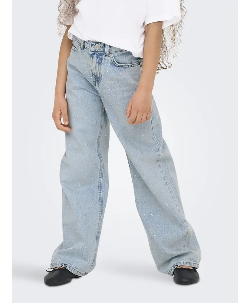 KIDS ONLY Jeans Cobain Rhinestone Wide Leg