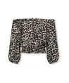KIDS ONLY Off Shoulder Top Glow Leopard