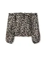 KIDS ONLY Off Shoulder Top Glow Leopard