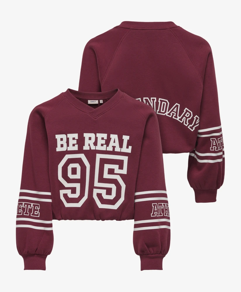 KIDS ONLY Vest LM KOGCOLETTA L/S V-NECK PRINT SWT