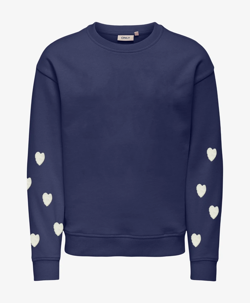 KIDS ONLY Vest LM KOGMARISA TEDDY HEART L/S O-NECK