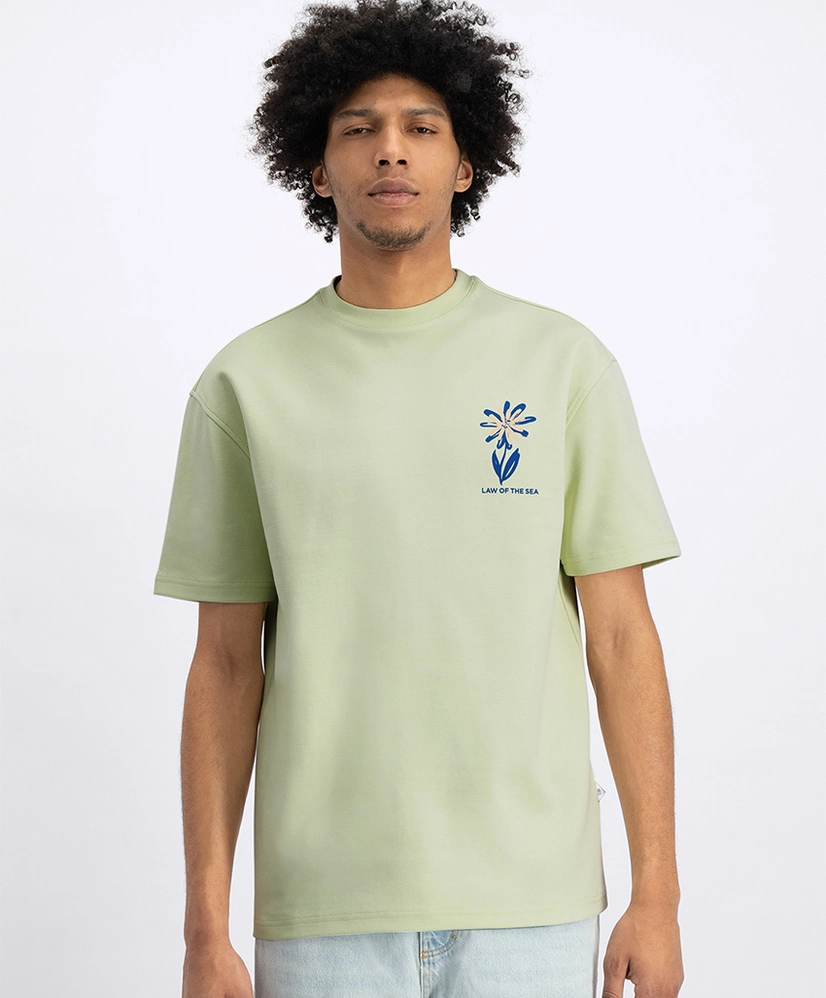 LAW OF THE SEA T-shirt Flower Backprint