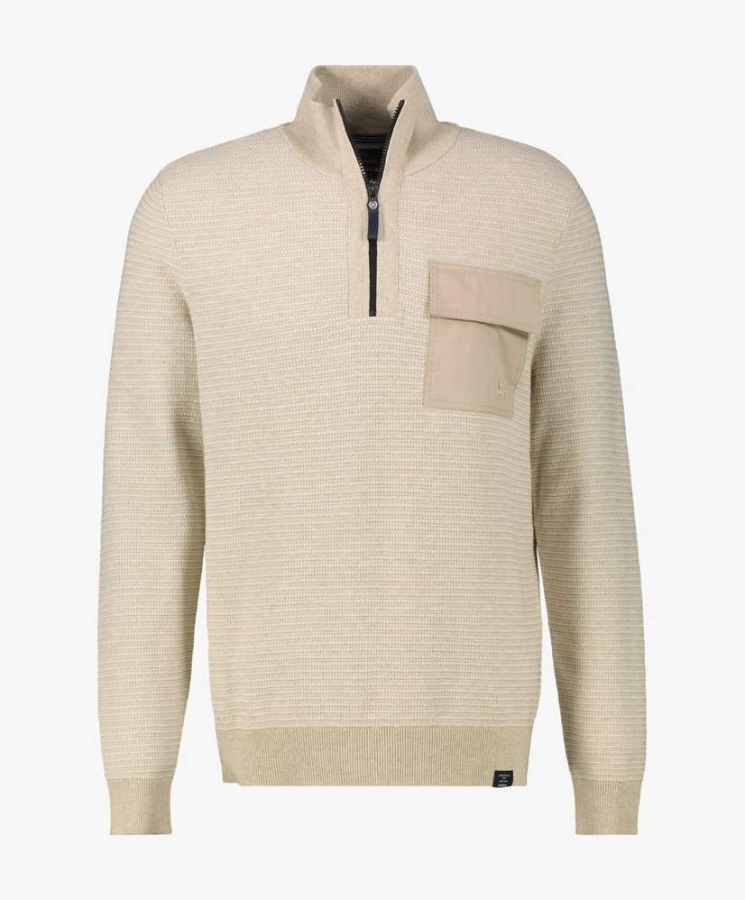 LERROS Half Zip Trui Gestreept