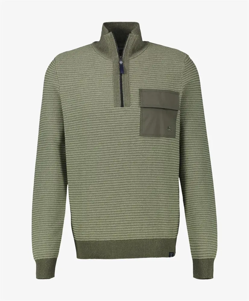 LERROS Half Zip Trui Gestreept