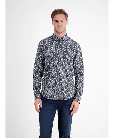LERROS Overhemd Allover Print Regular Fit