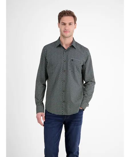 LERROS Overhemd Allover Print Regular Fit