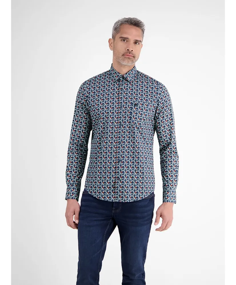 LERROS Overhemd Allover Print Regular Fit