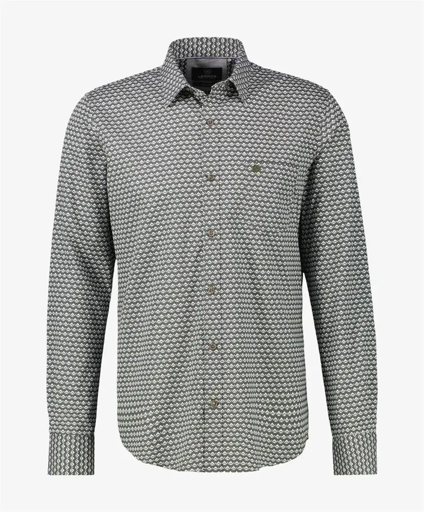 LERROS Overhemd Allover Print Regular Fit