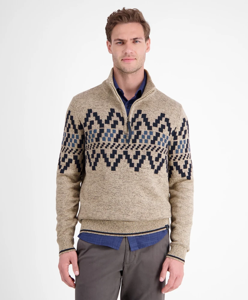 LERROS Trui Half-Zip Patroon