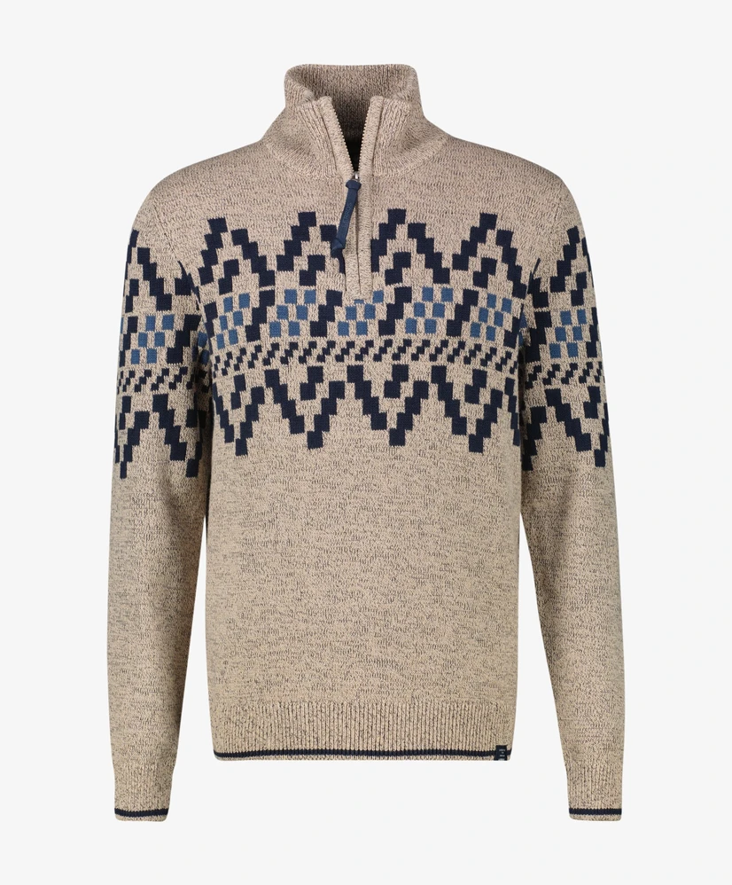 LERROS Trui Half-Zip Patroon