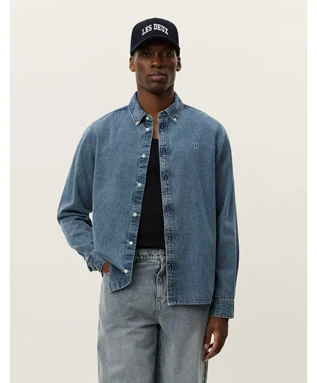 Les Deux Overhemd Denim Konrad